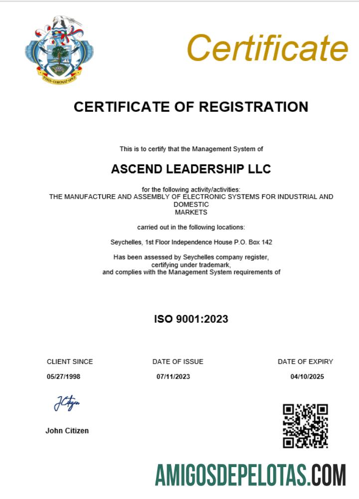 Certificado de registro comercial das Seychelles para download, modelo Word e PDF